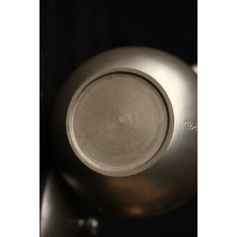 山本広巳 萬古焼 銀彩急須　P466 