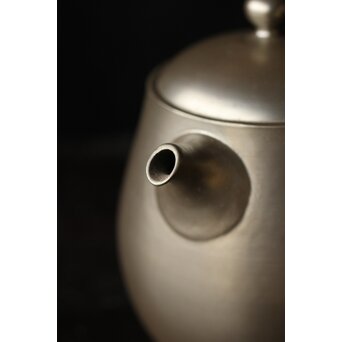 山本広巳 萬古焼 銀彩急須　P466 