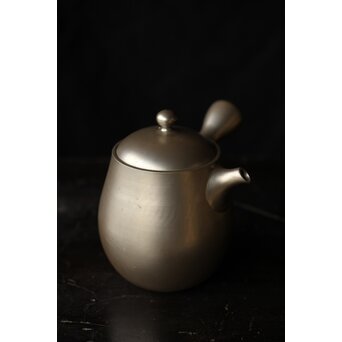 山本広巳 萬古焼 銀彩急須　P466 