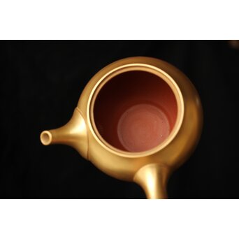 山田宝生 常滑焼 金彩急須　P467 