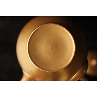 山田宝生 常滑焼 金彩急須　P467 