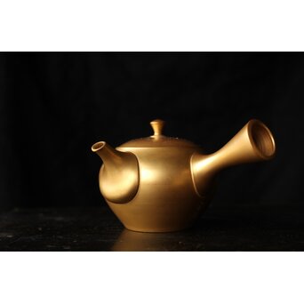 山田宝生 常滑焼 金彩急須　P467 