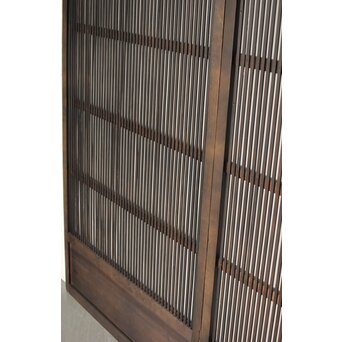 民藝 黒一貫格子戸　L1123 