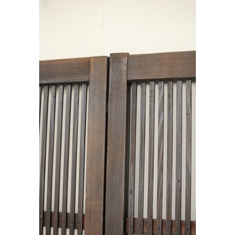 民藝 黒一貫格子戸　L1123 