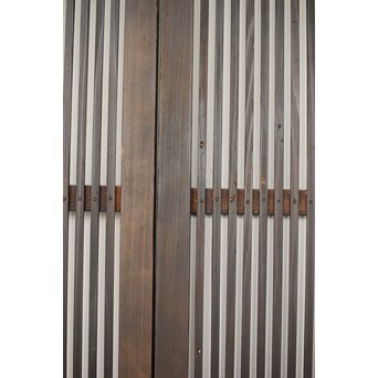 民藝 黒一貫格子戸　L1123 