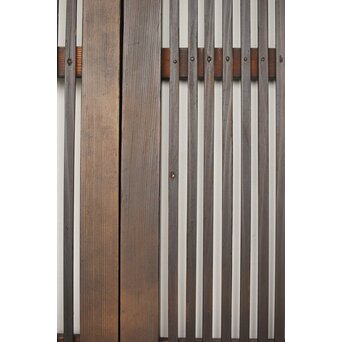 民藝 黒一貫格子戸　L1123 