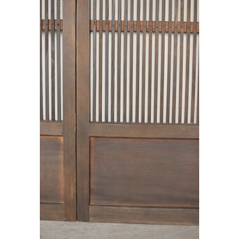 民藝 黒一貫格子戸　L1123 