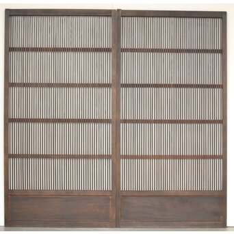 民藝 黒一貫格子戸　L1123