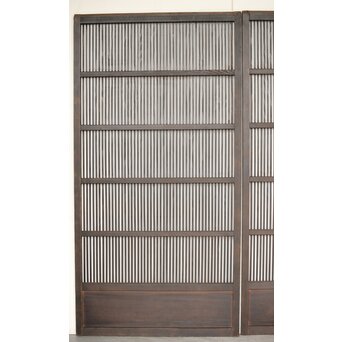 民藝 黒一貫格子戸　L1123 