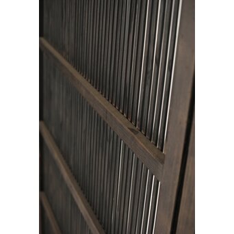 民藝 黒一貫格子戸　L1123 