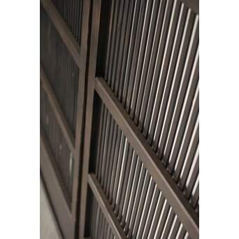 民藝 黒一貫格子戸　L1123 