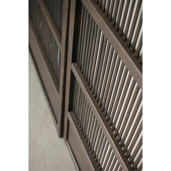 民藝 黒一貫格子戸　L1123 