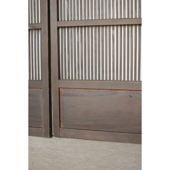 民藝 黒一貫格子戸　L1123 