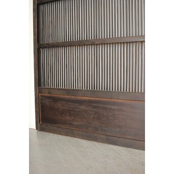 民藝 黒一貫格子戸　L1123 