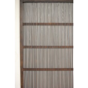 民藝 黒一貫格子戸　L1123 