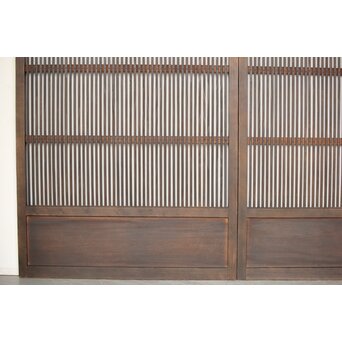 民藝 黒一貫格子戸　L1123 