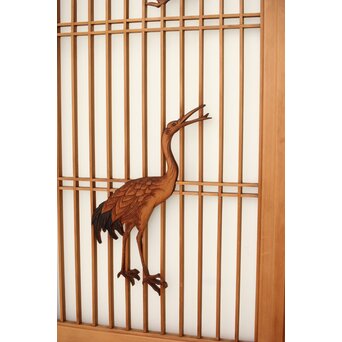 ガラス入 鶴松書院 4枚1組　R0382 