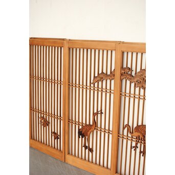 ガラス入 鶴松書院 4枚1組　R0382 