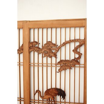 ガラス入 鶴松書院 4枚1組　R0382 