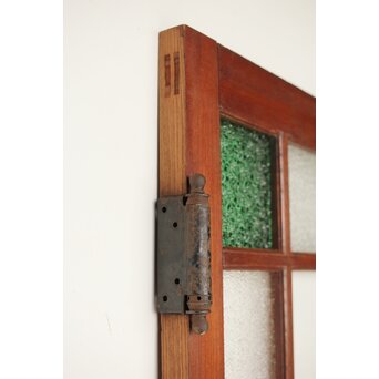 総欅 色ガラスドア　GD0213Y 戻る蝶番です