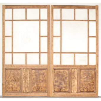 白木ダイアガラス戸 2枚1組　GD0214 ウラ