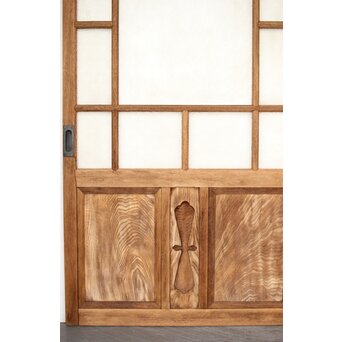 白木ダイアガラス戸 2枚1組　GD0214 