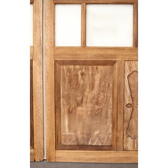 白木ダイアガラス戸 2枚1組　GD0214 