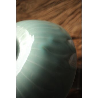 河井寛次郎/鐘渓窯 【青瓷蓮辨鉢/青磁蓮弁鉢】河井紅葩識箱付　P474 