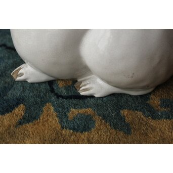 萬古焼 兎置物 萬古不易印　P475 