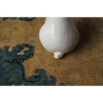 萬古焼 兎置物 萬古不易印　P475 