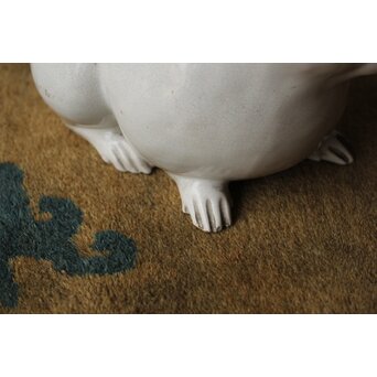 萬古焼 兎置物 萬古不易印　P475 