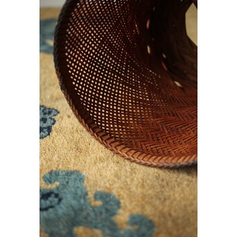 武関翠月 あんこう型 束編竹花籠　U350 