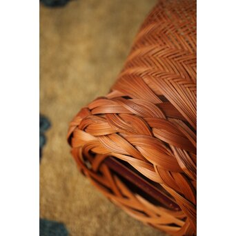 武関翠月 あんこう型 束編竹花籠　U350 