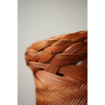 武関翠月 あんこう型 束編竹花籠　U350 