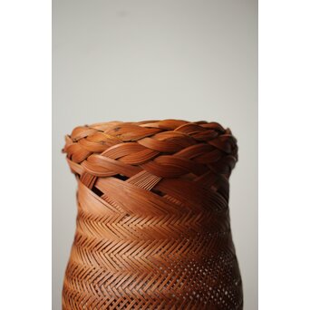 武関翠月 あんこう型 束編竹花籠　U350 