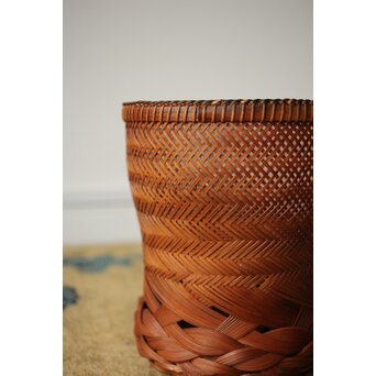 武関翠月 あんこう型 束編竹花籠　U350 