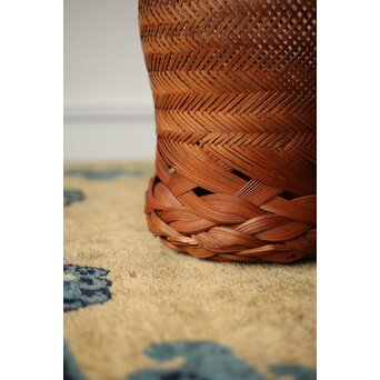 武関翠月 あんこう型 束編竹花籠　U350 