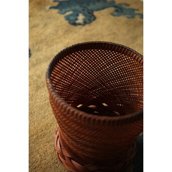 武関翠月 あんこう型 束編竹花籠　U350 