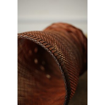 武関翠月 あんこう型 束編竹花籠　U350 