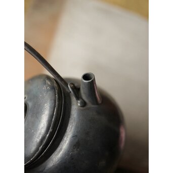 鉄提手 玉環 銀砲口急須　M412 