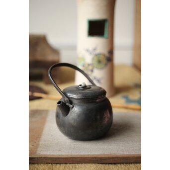 鉄提手 玉環 銀砲口急須　M412 