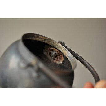 鉄提手 玉環 銀砲口急須　M412 