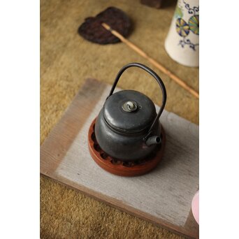 鉄提手 玉環 銀砲口急須　M412 