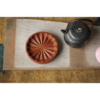 菊紋瓶敷 デンマーク DIGSMED チーク コースター　X453