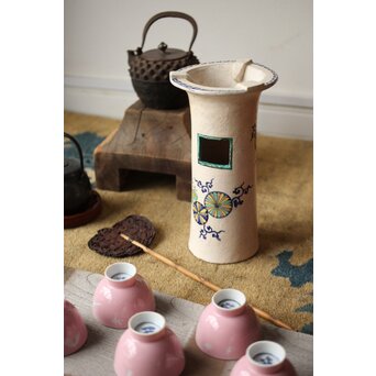 倣 粟生屋 再興九谷焼 涼炉　P476 