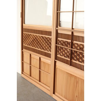 上手意匠 組子雪見障子 6枚1組　F267 