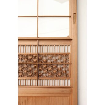 上手意匠 組子雪見障子 6枚1組　F267 組子部分のための　可動障子　初見です