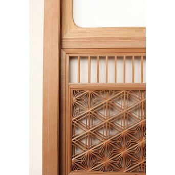 上手意匠 組子雪見障子 6枚1組　F267 