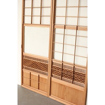 上手意匠 組子雪見障子 6枚1組　F267 