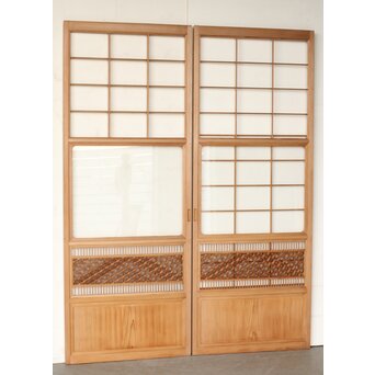 上手意匠 組子雪見障子 6枚1組　F267 AB　ウラ　障子を貼る面